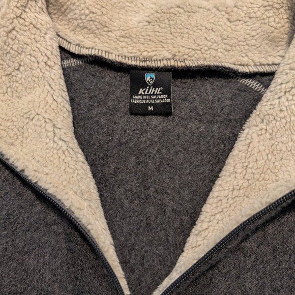 Kuhl Men's EUROPA Quarter Zip Alfpaca Fleece, Gray, Medium - Picture 3 of 10